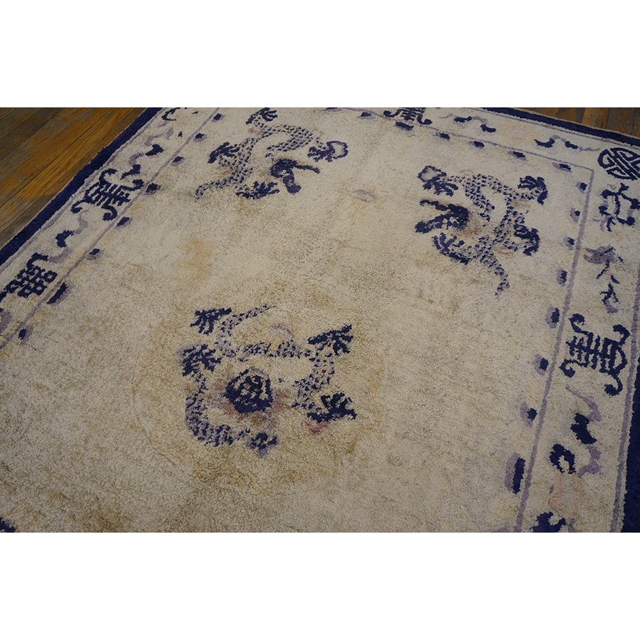 Early Th Silk Chinese Dragon Carpet Antique Rug Studio