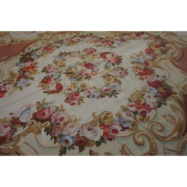 Th Century French Aubusson Carpet Napoleon Iii Period Antique Rug