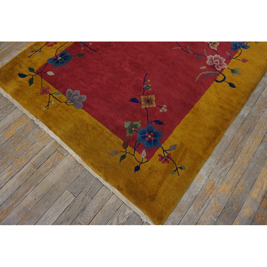 Antique Chinese - Art Deco Rug - 25449 | Chinese | 4' x 7' | Burgandy ...