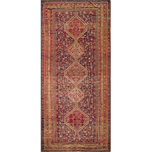 Early 20th Century S Persian Ghashgaie Gallery Carpet