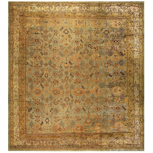 Late 19th Century Turkish Oushak Carpet 