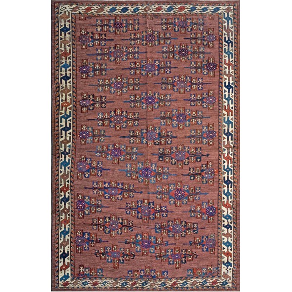 19th Century Central Asian Turkmen Yamoud Carpet 