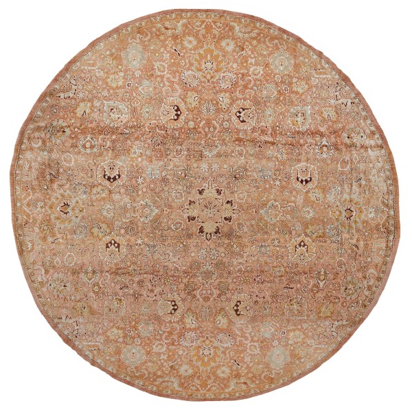 19th Century English Round Axminster Carpet