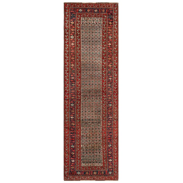 Mid-19th W. Persian Kurdish Runner Carpet 