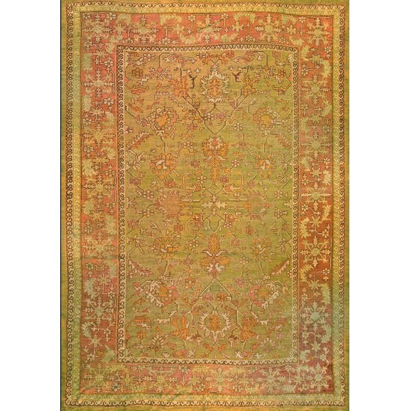 19th Century Turkish Oushak Carpet