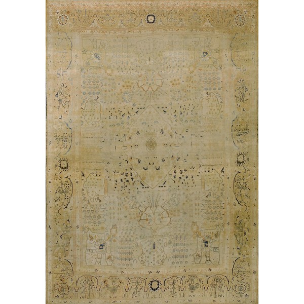 19th Century Persian Mohtasham Kashan Carpet 