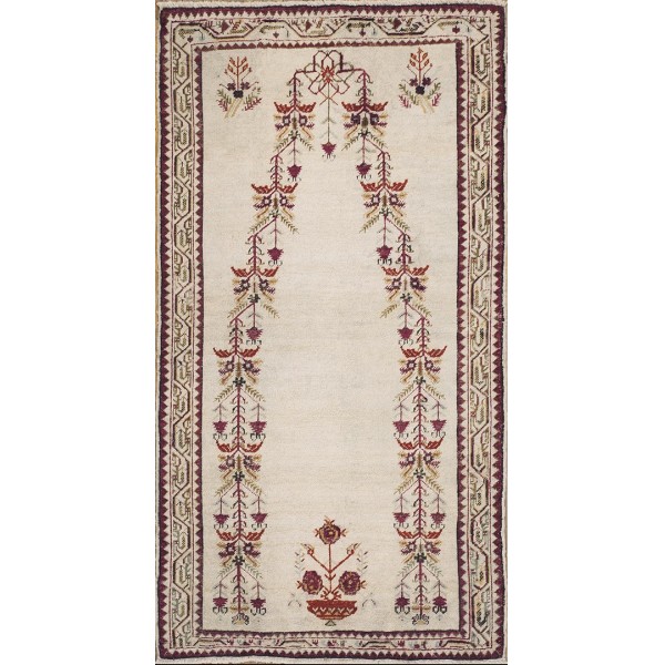 19th Century Turkish Central Anatolian Ghiordes Prayer Rug 