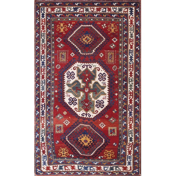 19th Century Caucasian Lori Pambak Kazak Carpet