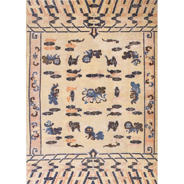 Mid 19th Century W. Chinese Ningxia Carpet
