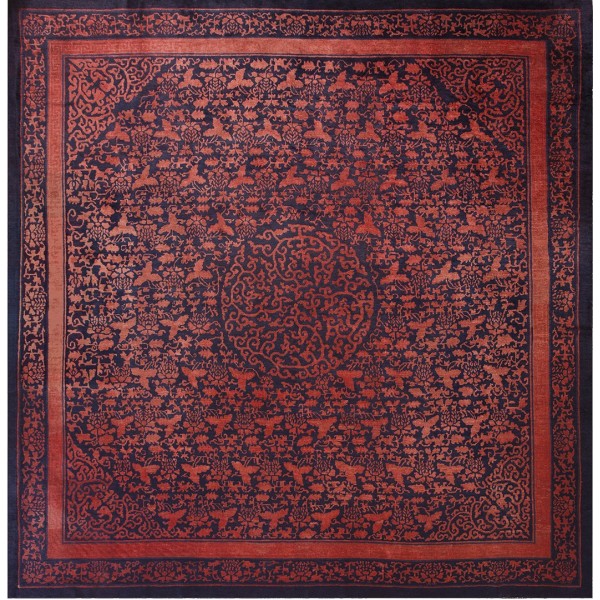 Mid 19th Century W. Chinese Kansu Carpet