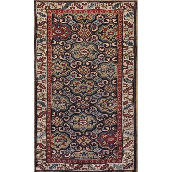 19th Century Caucasian Alpan Kuba Rug 