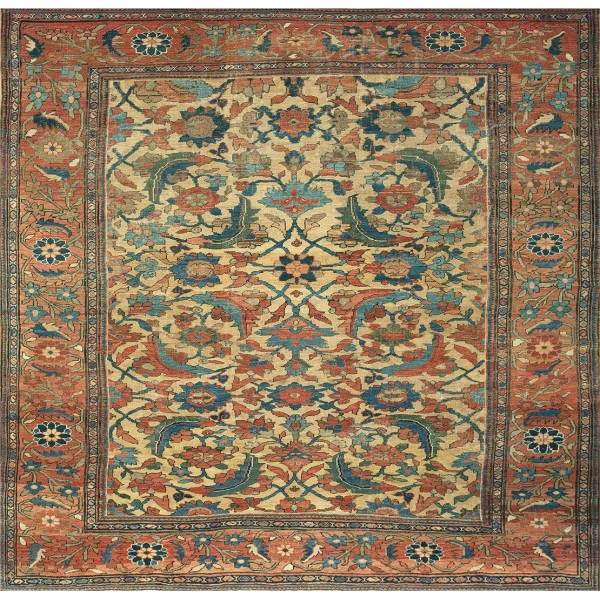 19th Century Persian Ziegler Sultanabad Carpet