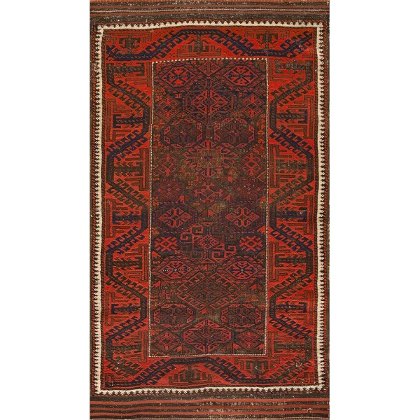 Late 19th Century N.E. Persian Baluch Carpet 