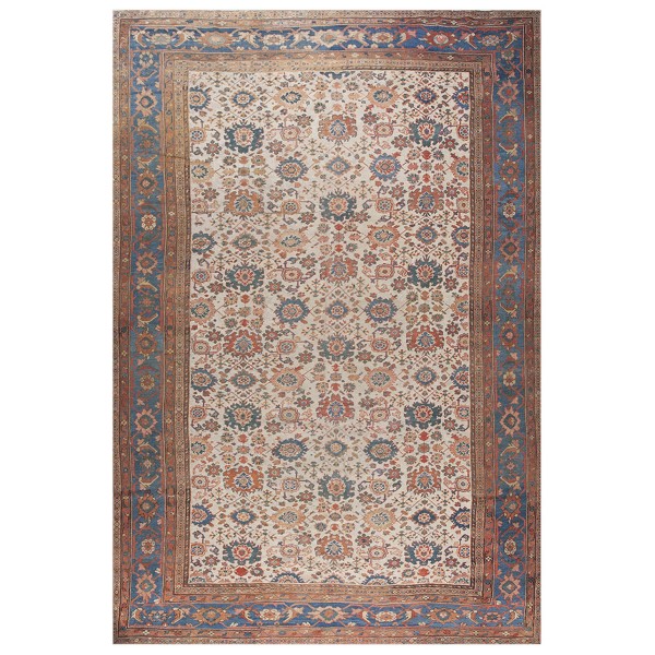 19th Century Persian Sultanabad Carpet with Harshang Design