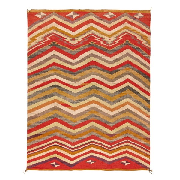 19th Century Transitional Period American Navajo Carpet 