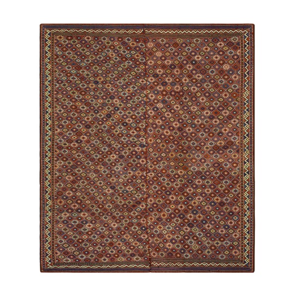 Late 19th Century Caucasian Verneh Flat-Weave Carpet 