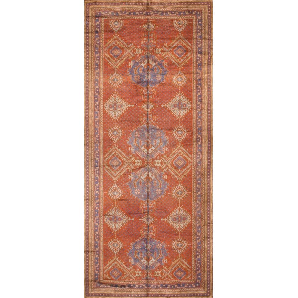 Early 20th Century Turkish Oushak Smyrna Carpet