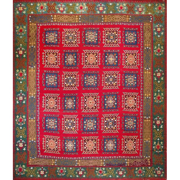 Early 20th Century Turkish Oushak Flat-Weave