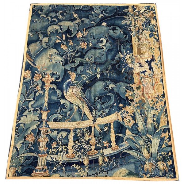 Mid 16th Century Flemish Feuilles de Choux Tapestry 