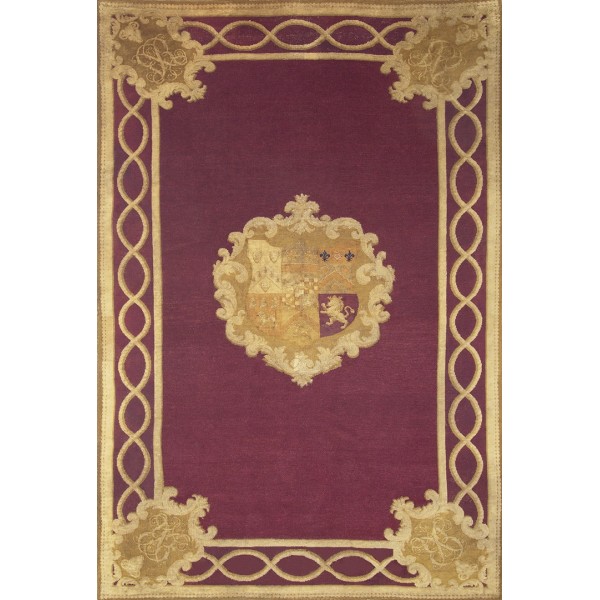 Mid 19th Century English Axminster Carpet Armorial Carpet