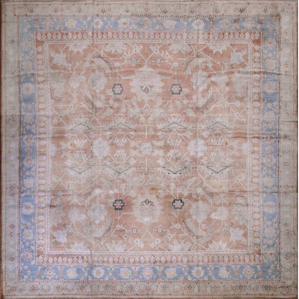 Early 20th Century Indian Cotton Agra Carpet 