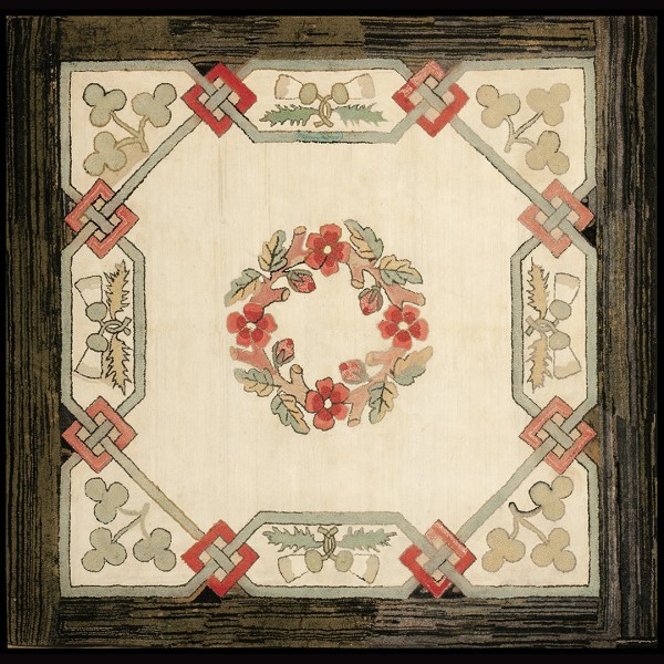 Early 20th Century American Hooked Rug in American Craftsman Style