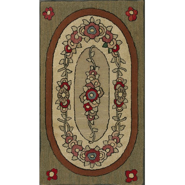 American Hooked Rug #17187