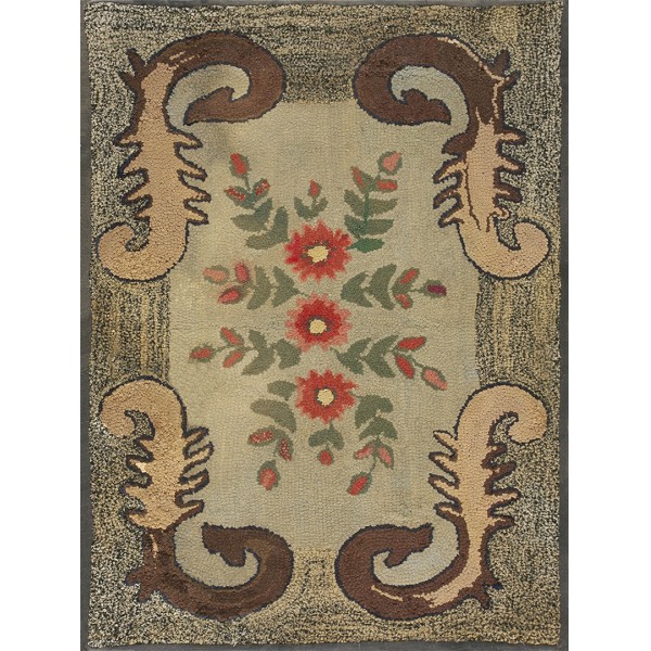 American Hooked Rug #17195