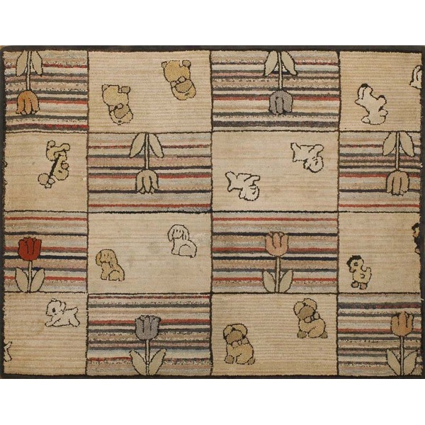 American Hooked Rug #17263