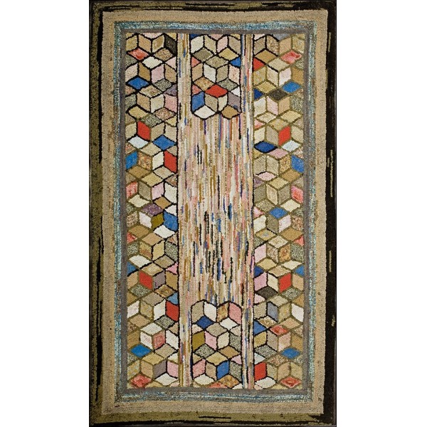 American Hooked Rug #17652