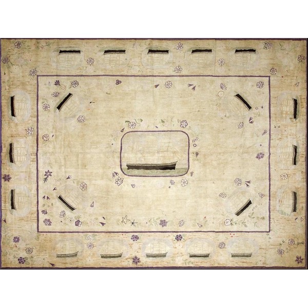 Early 20th Century Nautical Theme American Hooked Rug