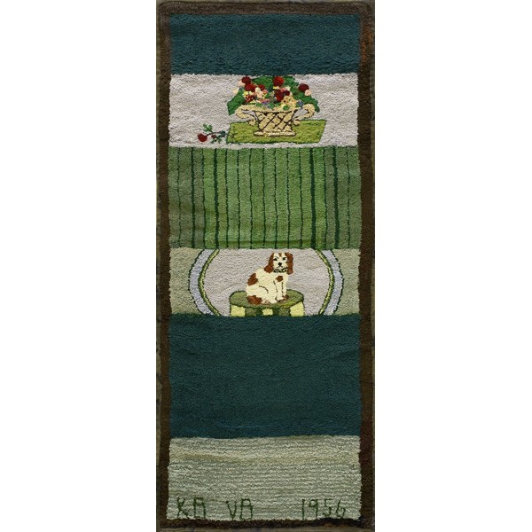 Mid-20th Century Pictorial American Hooked Rug