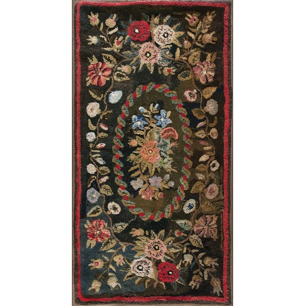 19th Century American Hooked Rug