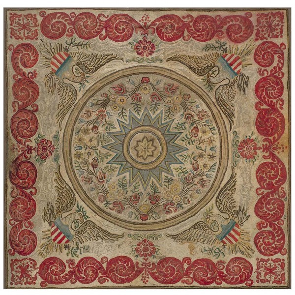 Early 20th Century American Hooked Rug 