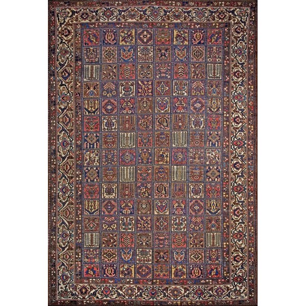 1930s Persian Bakhtiari Garden Capet