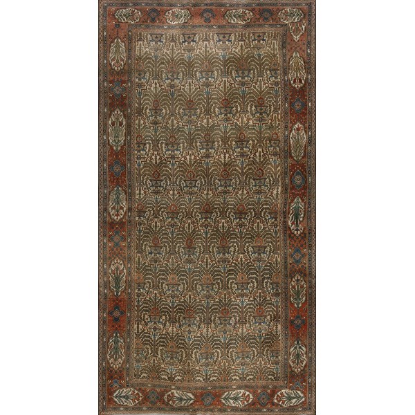 19th Century Persian Bibikabad Galley Carpet