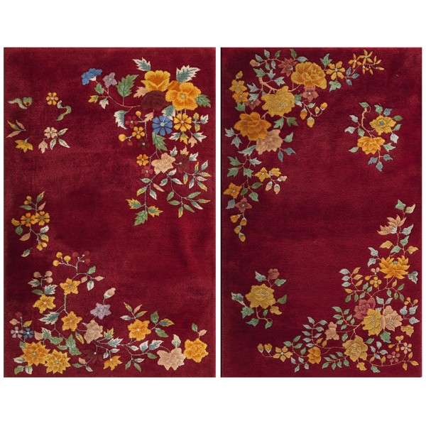 1930s Pair of Chinese Art Deco Carpets 