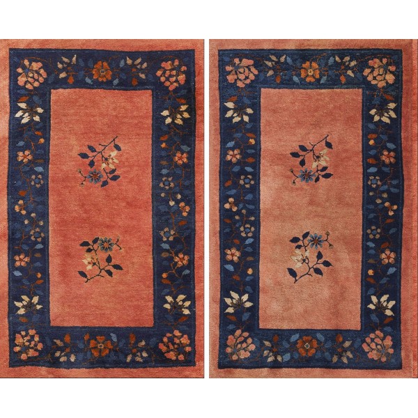 1920s Pair Chinese Peking Rugs