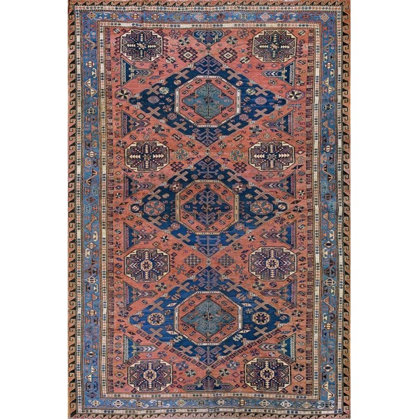 Late 19th Century Caucasian Sumak Carpet 