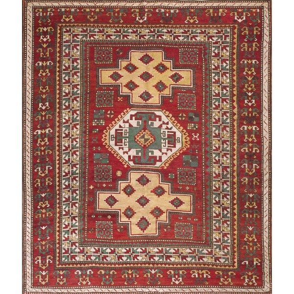 Late 19th Century Caucasian Kazak Fachralo Carpet 