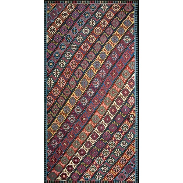 19th Century Over-Size Caucasian Flat-Weave 