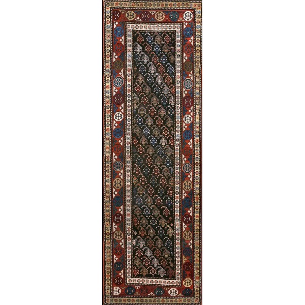 Early 20th Century Caucasian Moghan Runner Carpet 