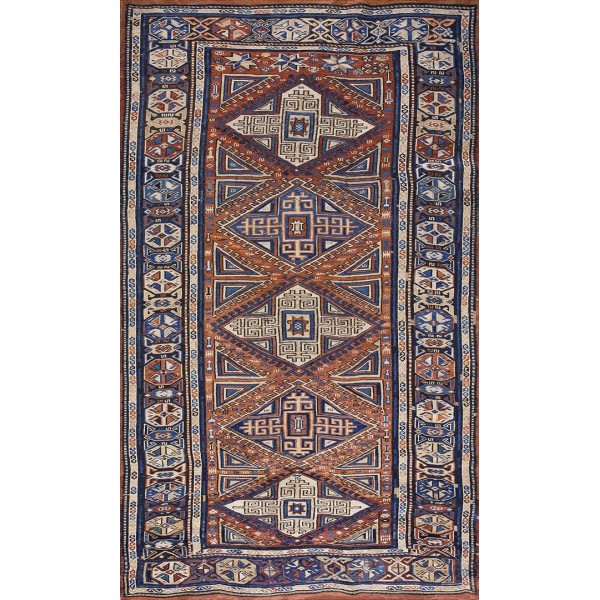 19th Century Caucasian Sumak Carpet 