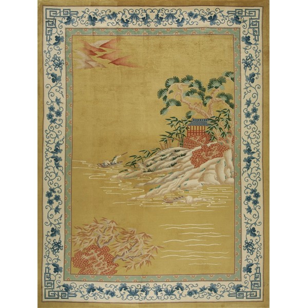 1930s Chinese Art Deco Carpet 