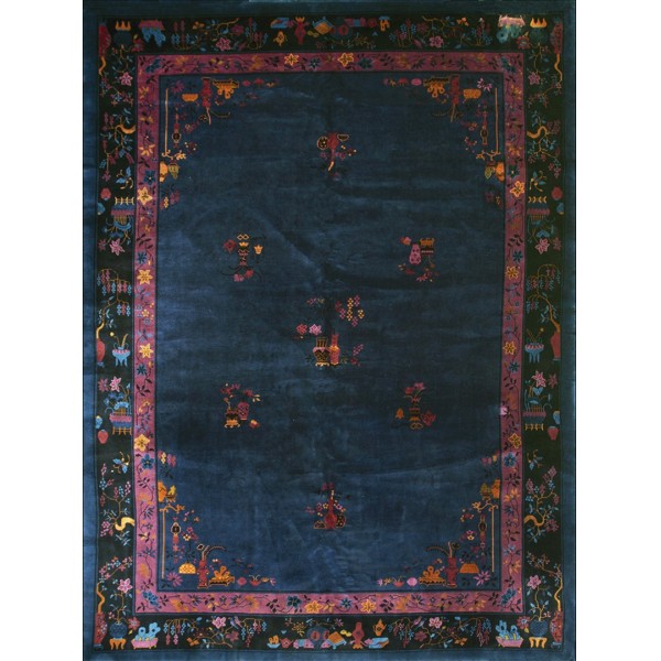 1920s Chinese Art Deco Carpet in Mandarin Quality 