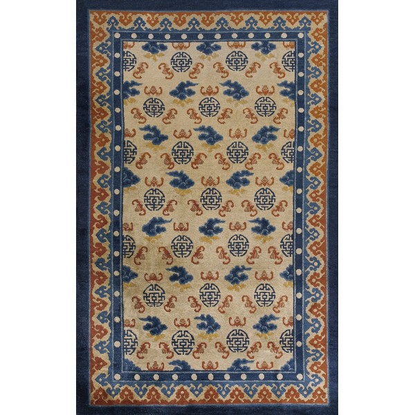 Late 19th Century W. Chinese Kansu Carpet 