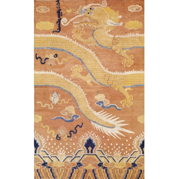 Mid 18th Century Chinese Ningxia Pillar Carpet