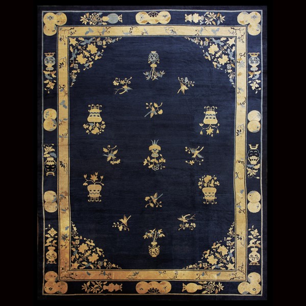 19th Century Chinese Perking Carpet