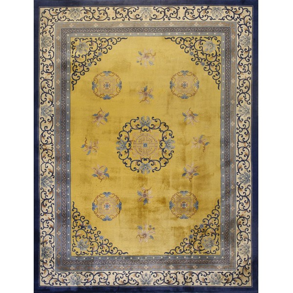 1920s Chinese Peking Carpet 