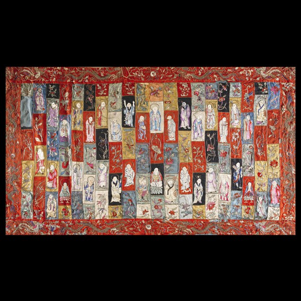 Mid 19th Century Silk Chinese Buddhist Embroidery